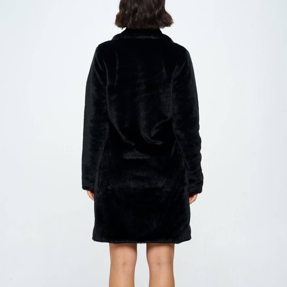 Faux Fur Midi Coat - Picture 6 of 8